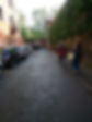 typical cobbled street in testaccio rome italy