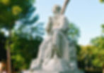 statue of lord byron in the villa borghese park