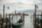 view of the gondolas in venice italy